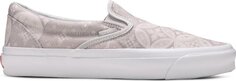 Кеды Vans Kith x Vault OG Classic Slip-On LX Gray Tile, серый