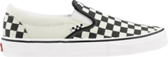 Кеды Vans Skate Slip-On Checkerboard - Black White, черный