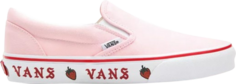 Кеды Vans Classic Slip-On Sidewall Print - Strawberry, розовый