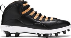 Кроссовки Air Jordan 10 TD Mid Black Metallic Gold, черный