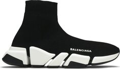 Кроссовки Balenciaga Speed 2 Trainer Knit Black White, черный