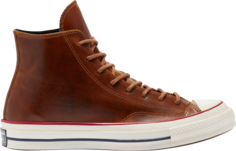 Кроссовки Converse Chuck 70 High Color Leather - Clove Brown, коричневый