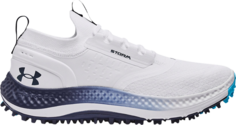 Бутсы Under Armour Charged Phantom Spikeless Golf White Midnight Navy, белый