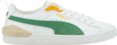 Кроссовки Puma Suede Bloc White Amazon Green, белый