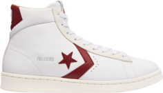 Кроссовки Converse Pro Leather High White Team Red, белый
