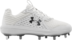 Бутсы Under Armour Yard MT White Metallic Silver, белый