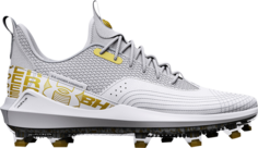 Бутсы Under Armour Harper 7 Low Elite TPU Mod Grey Gold, белый