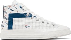 Кроссовки Converse DuPont Tyvek x Chuck 70 High White Princess Blue, белый