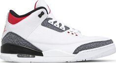 Кроссовки Air Jordan 3 Retro Denim SE Fire Red, белый