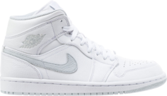 Кроссовки Air Jordan 1 Retro Mid White Platinum, белый