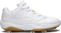 Бутсы Air Jordan 11 Low Golf Metallic Gold, белый