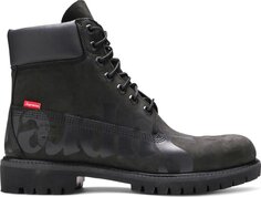 Ботинки Supreme x 6 Inch Premium Waterproof Boot Big Logo - Black, черный Timberland