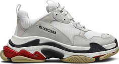 Кроссовки Balenciaga Triple S Sneaker White Black Red, белый
