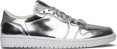 Кроссовки Air Jordan 1 Retro Low OG Pinnacle Metallic Silver, серебряный