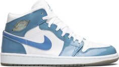 Кроссовки Air Jordan 1 Retro UNC Patent, белый