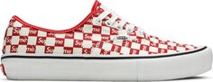 Кеды Vans Supreme x Authentic Pro Checkered Red, красный