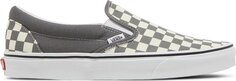 Кеды Vans Classic Slip-On Pewter Checkerboard, серый