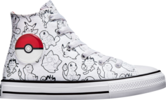 Кроссовки Converse Pokemon x Chuck Taylor All Star High PS Poke Ball, белый