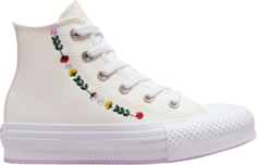 Кроссовки Converse Chuck Taylor All Star EVA Lift Platform High PS Floral Embroidery, кремовый