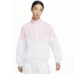 Куртка Nike Sportswear Essential Windrunner Woven, белый/розовый