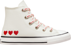 Кроссовки Converse Chuck Taylor All Star Crafted High PS Embroidered Hearts, белый