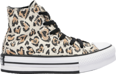 Кроссовки Converse Chuck Taylor All Star EVA Lift Platform High PS Leopard, коричневый