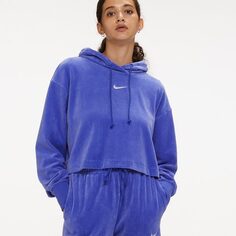 Худи Nike Sportswear Women&apos;s Velour Cropped, фиолетовый