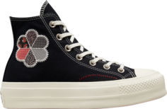 Кроссовки Converse Wmns Chuck Taylor All Star Lift Platform High Crafted Patchwork, черный