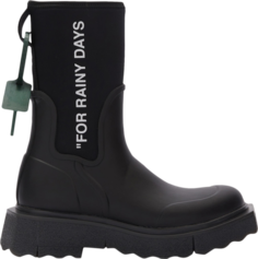 Ботинки Off-White Wmns Sponge Rubber Rain Boot For Rainy Days - Black, черный