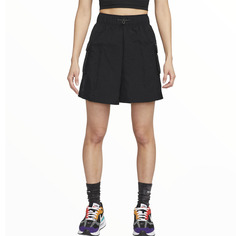 Шорты Nike Sportswear Essential Woven High-Waisted, черный