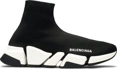 Кроссовки Balenciaga Wmns Speed 2 Trainer Knit Black White, черный