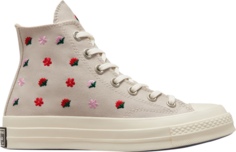 Кроссовки Converse Wmns Chuck 70 High Floral Embroidery, загар
