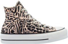 Кроссовки Converse Wmns Chuck Taylor All Star Platform High Jungle Art, оранжевый