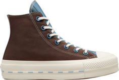 Кроссовки Converse Wmns Chuck Taylor All Star Lift Platform Crafted Canvas High Brazil Nut Indigo Oxide, коричневый