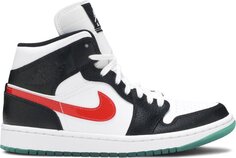 Кроссовки Wmns Air Jordan 1 Mid Alternate Swoosh, черный