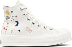 Кроссовки Converse Wmns Chuck Taylor All Star Platform High Its Okay To Wander - Egret, кремовый