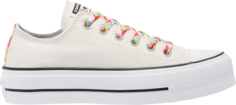 Кроссовки Converse Wmns Chuck Taylor All Star Platform Low Floral Print - Egret, кремовый