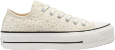 Кроссовки Converse Wmns Chuck Taylor All Star Platform Low Broderie, кремовый