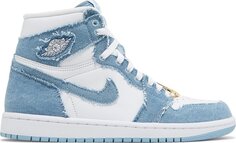 Кроссовки Wmns Air Jordan 1 Retro High OG Denim, белый