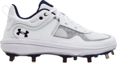 Бутсы Under Armour Wmns Glyde MT White Midnight Navy, белый