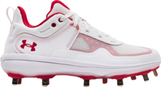 Бутсы Under Armour Wmns Glyde MT White Red, белый