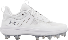 Бутсы Under Armour Wmns Glyde MT TPU White Metallic Silver, белый