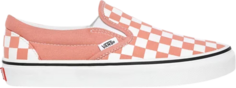 Кеды Vans Classic Slip-On Rose Dawn Checkerboard, розовый