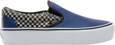 Кеды Vans Classic Slip-On Platform Python Checkerboard, синий