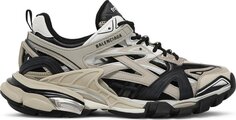 Кроссовки Balenciaga Track.2 Sneaker Beige Black, кремовый