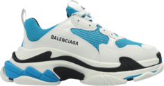 Кроссовки Balenciaga Triple S Sneaker White Carib Blue, синий