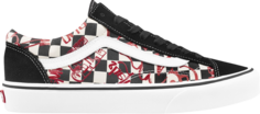 Кеды Vans Style 36 Checkerboard Red, черный