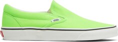 Кеды Vans Classic Slip-On Neon - Green Gecko, зеленый