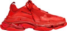 Кроссовки Balenciaga Triple S Clear Sole Sneaker Red 2019, красный