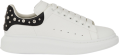 Кроссовки Alexander McQueen Studded Oversized Sneaker Black White, белый